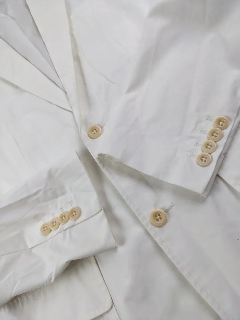 Vintage Polo Ralph Lauren Unstructured Cotton Sport Coat White Mens Medium 40R